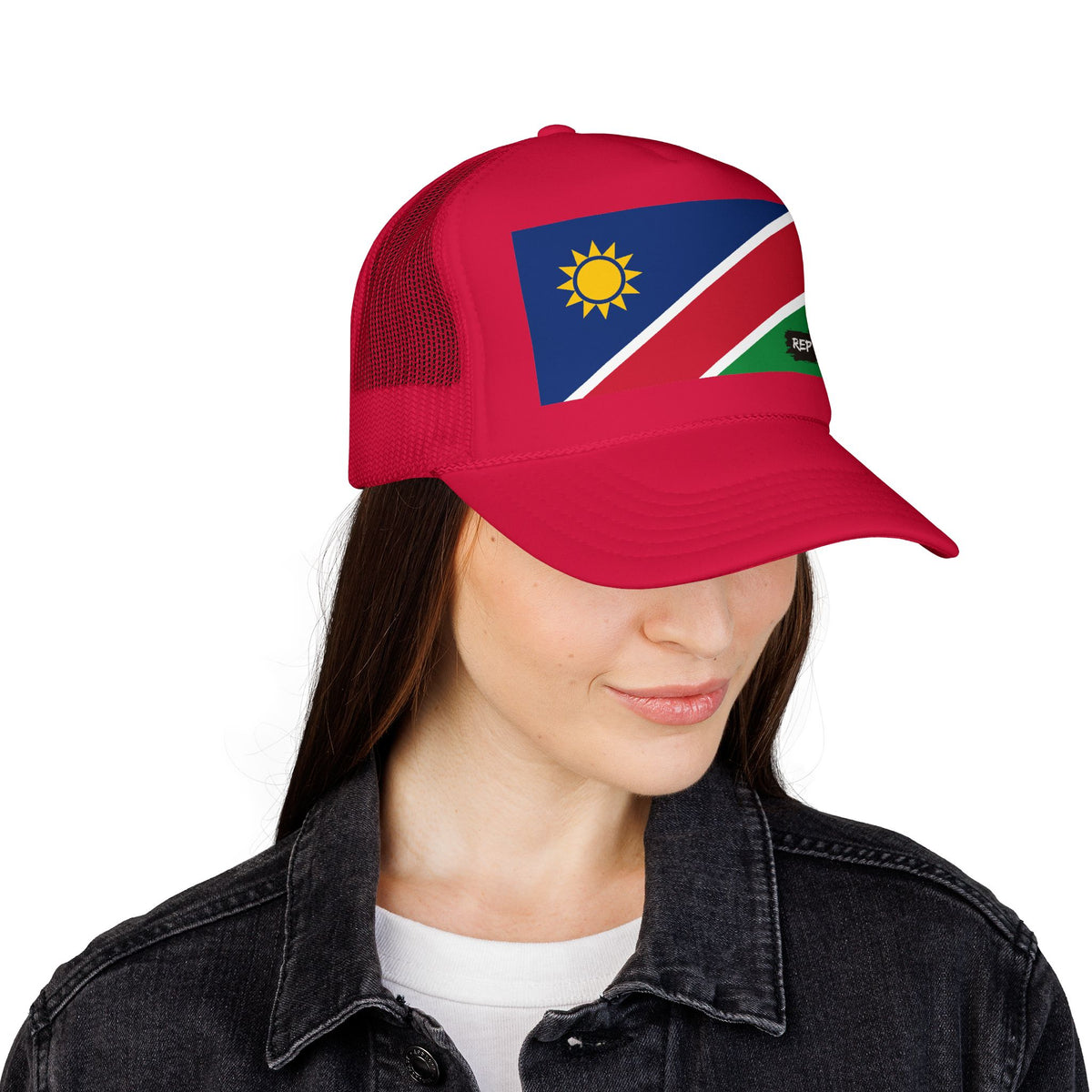 Namibia Flag Foam Trucker Hat | Namibian Pride Snapback Cap | Rep Ya Flag - Rep Ya Flag