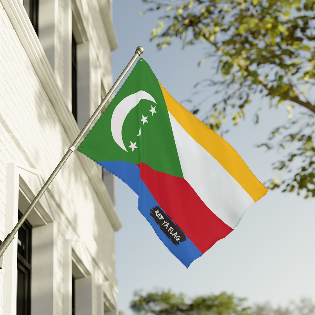 Comoros Flag Garden Banner | Double Sided Outdoor Flag | Rep Ya Flag - Rep Ya Flag