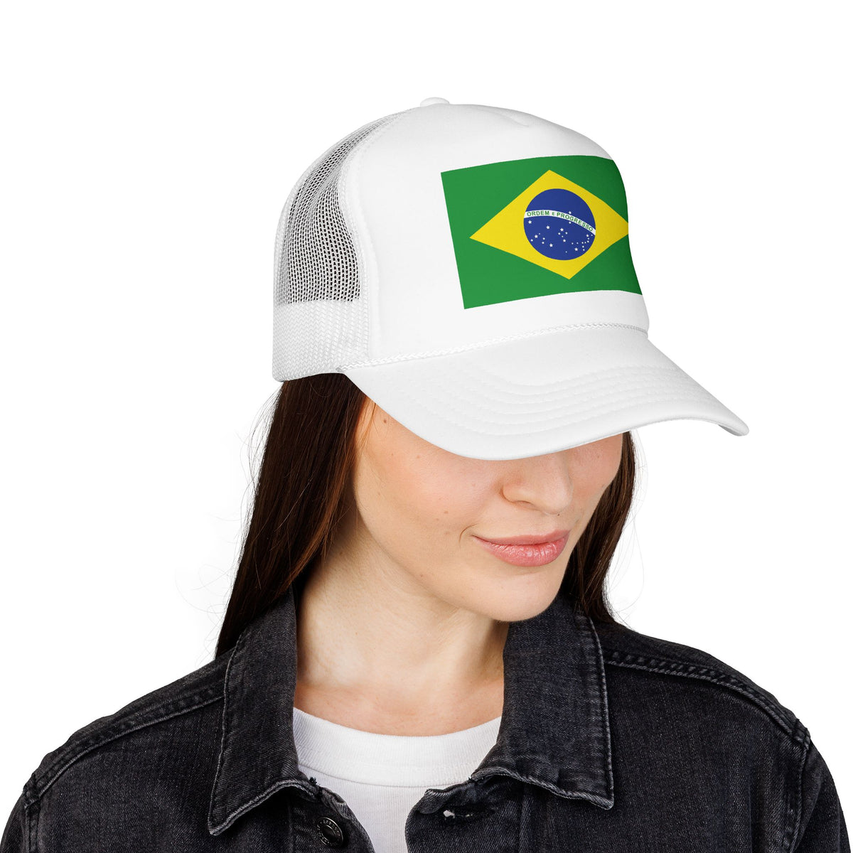Brazil Flag Foam Trucker Hat | Brazilian Pride Snapback Cap | Rep Ya Flag - Rep Ya Flag