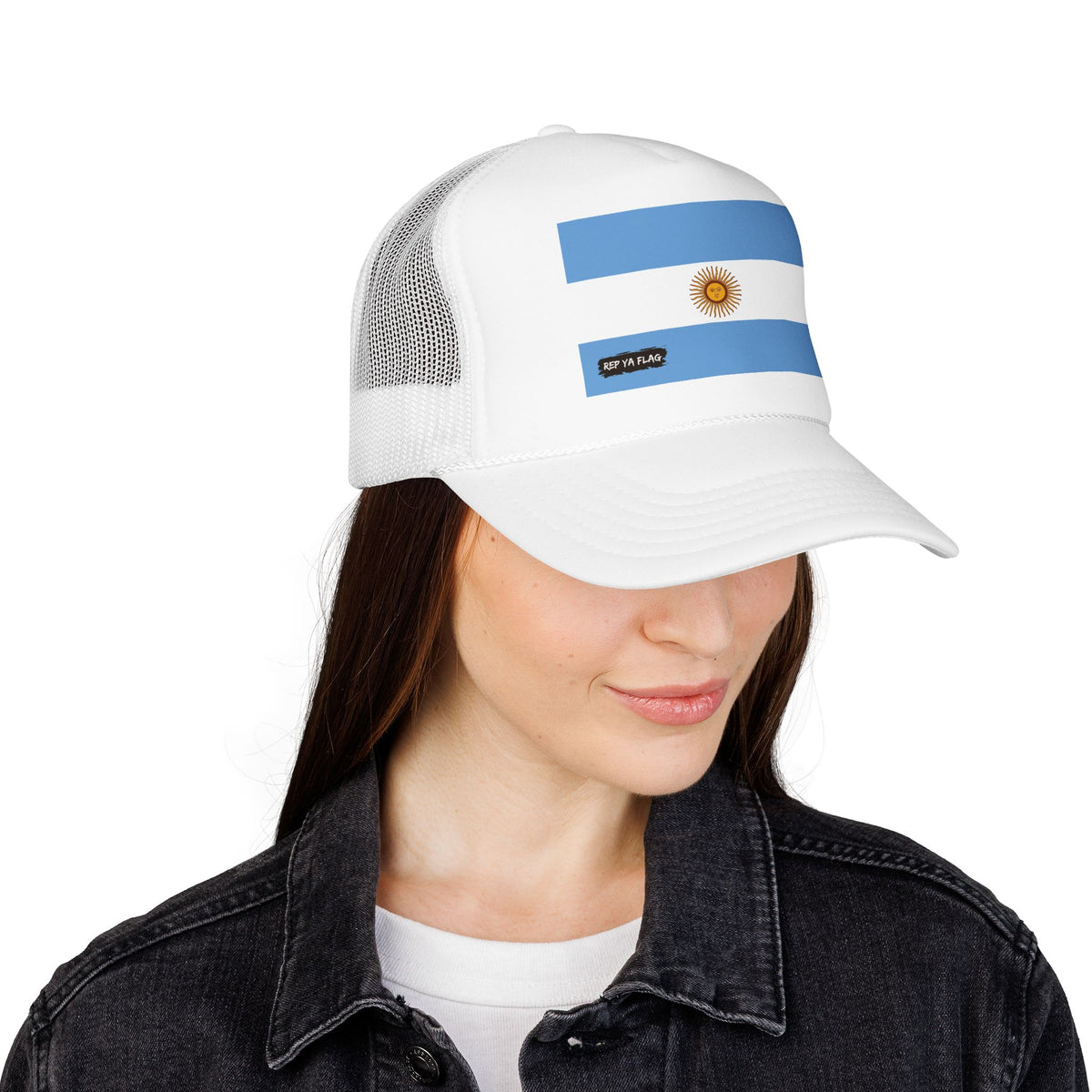 Argentina Flag Foam Trucker Hat | Snapback Cap | Rep Ya Flag