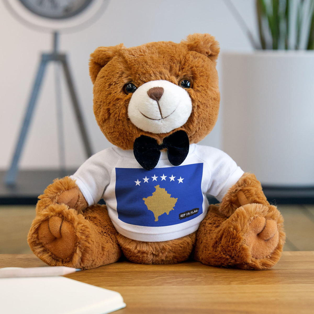 Kosovo Flag Teddy Bear | Kosovar Heritage Plush Gift | Cultural Keepsake | Baby Gift Stuffed Animal - Rep Ya Flag
