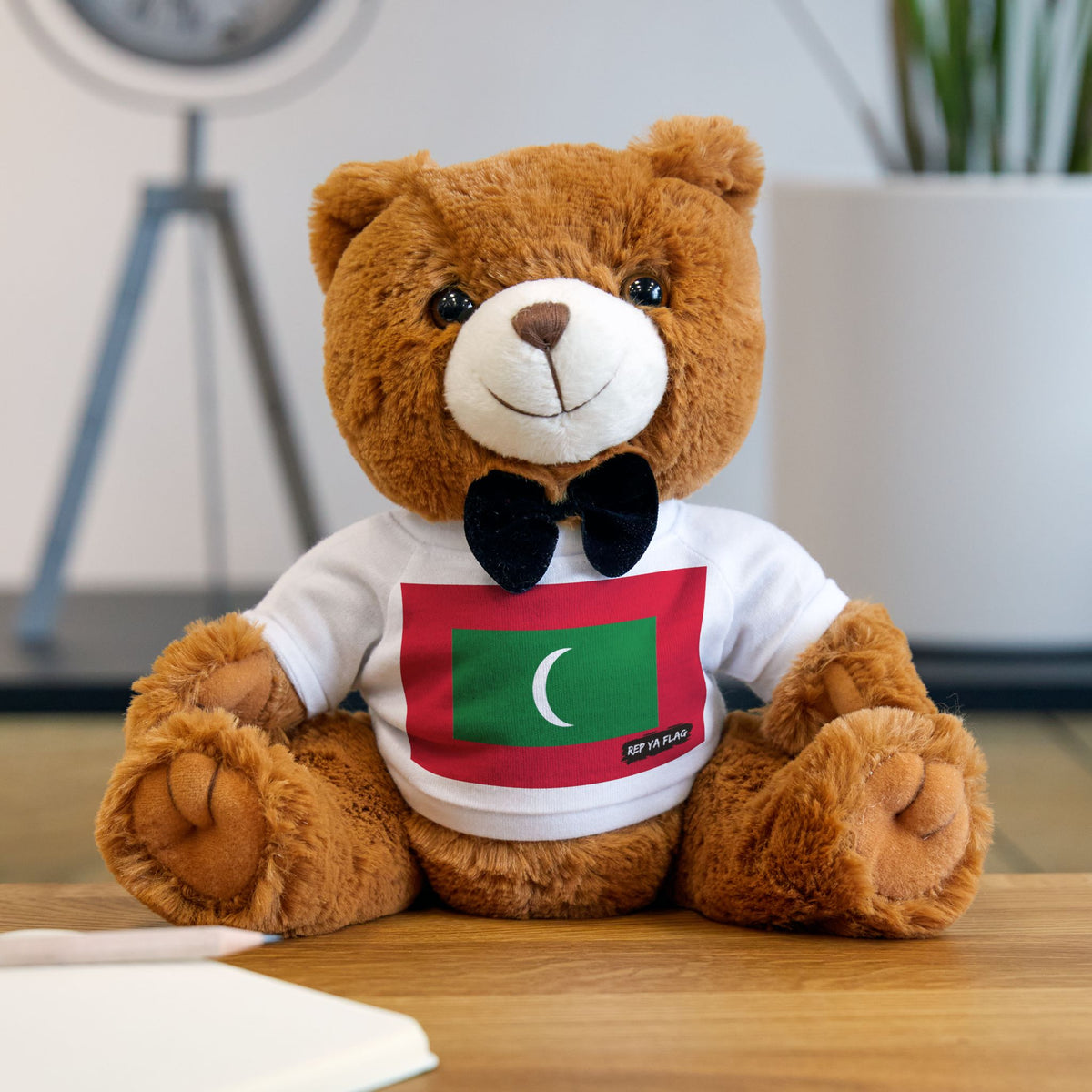 Maldives Flag Teddy Bear | Maldivian Heritage Plush Gift | Rep Ya Flag - Rep Ya Flag