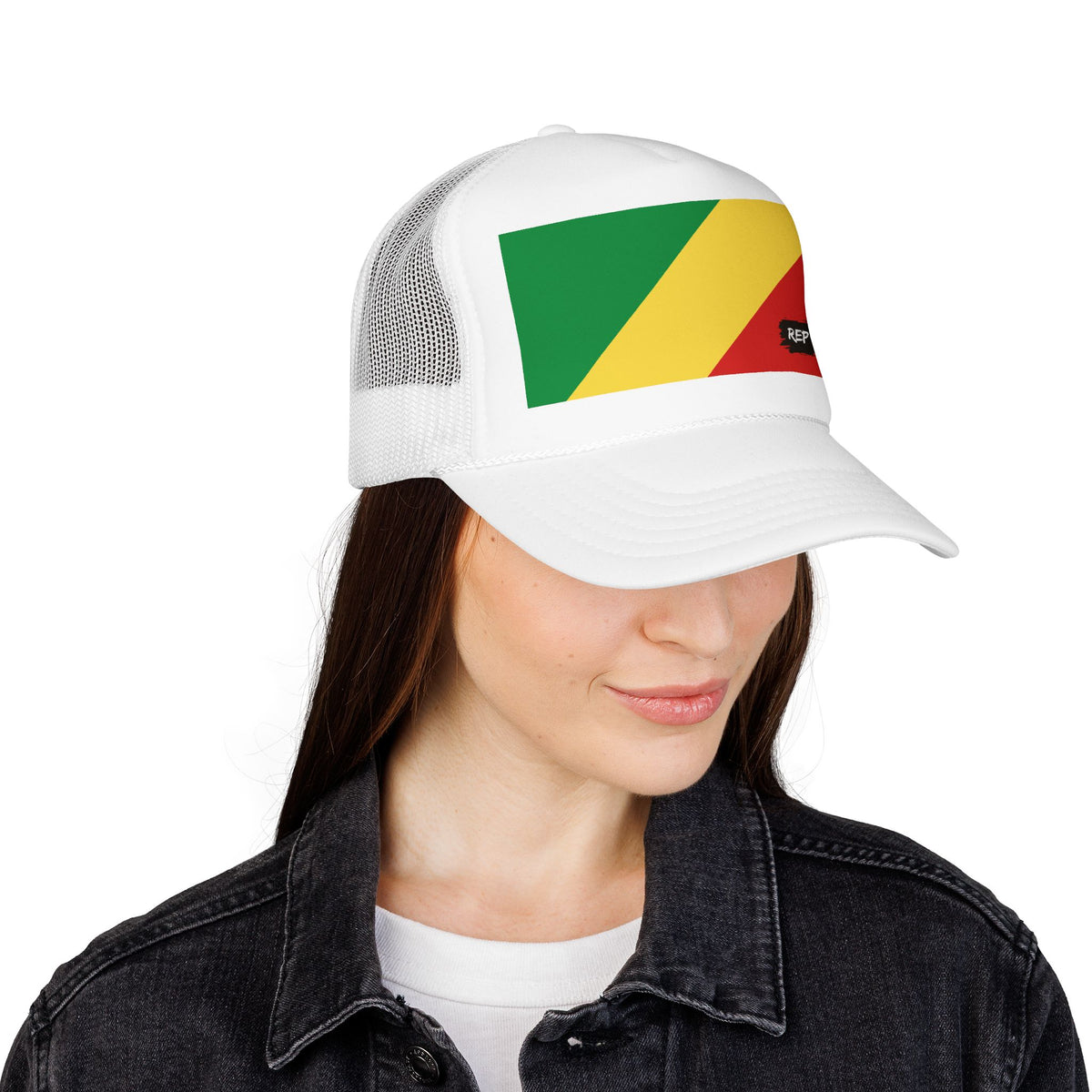 Republic of the Congo Flag Foam Trucker Hat | Congolese Pride Snapback Cap | Rep Ya Flag - Rep Ya Flag
