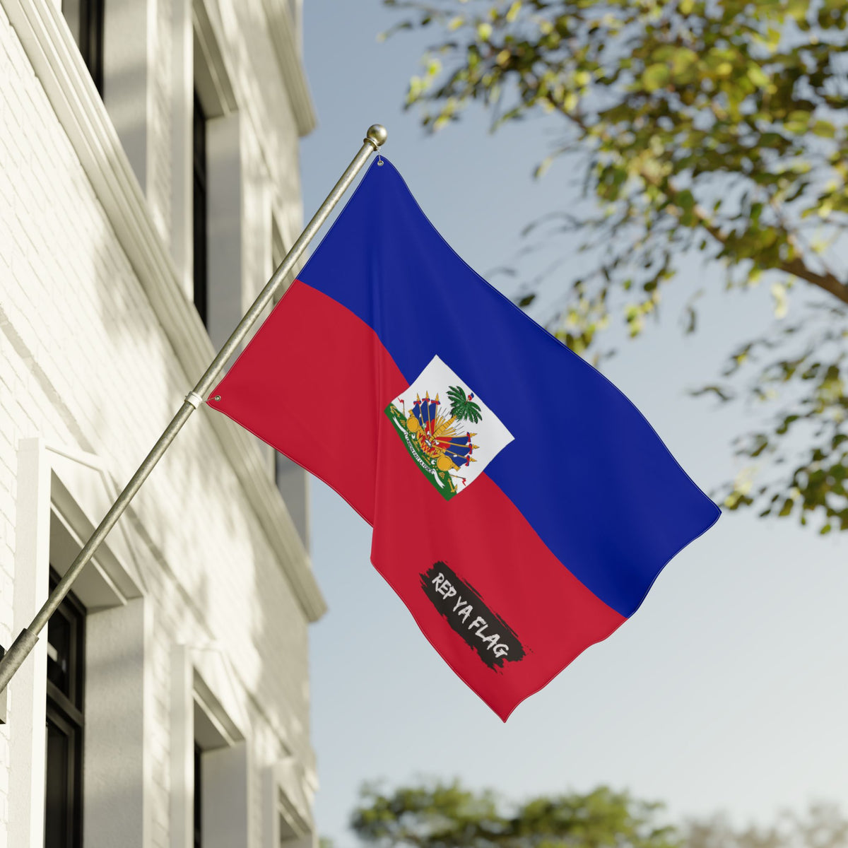 Haiti Flag Garden Banner | Double Sided Outdoor Flag | Rep Ya Flag - Rep Ya Flag