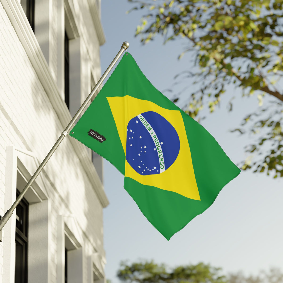 Brazil Flag Garden Banner | Double Sided Outdoor Flag | Rep Ya Flag - Rep Ya Flag