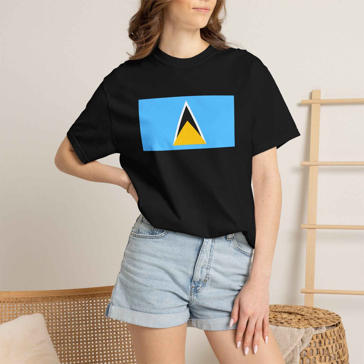 Saint Lucia Flag T Shirt | Saint Lucian Heritage Shirt S–4XL | Rep Ya Flag