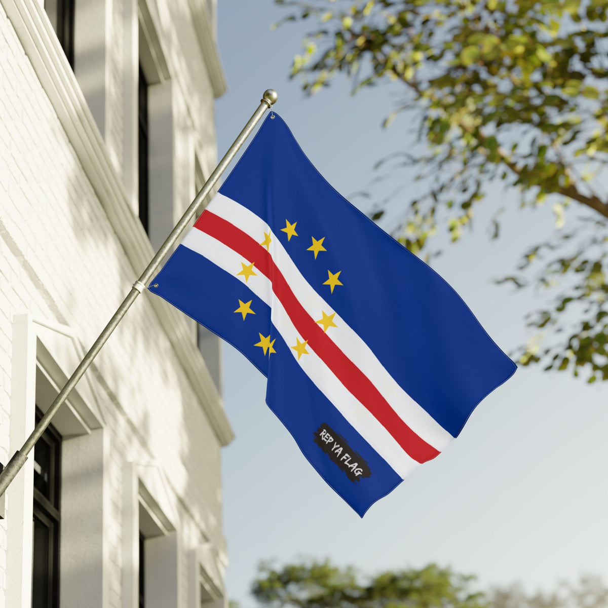 Cabo Verde Flag Garden Banner | Double Sided Outdoor Flag | Rep Ya Flag - Rep Ya Flag
