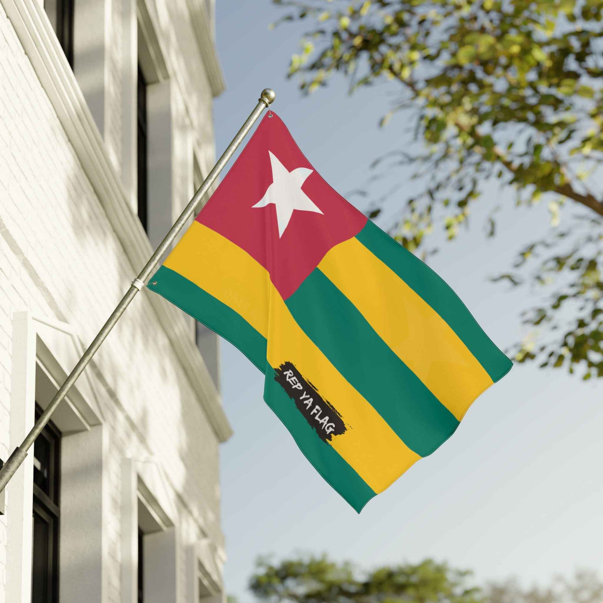 Togo Flag Garden Banner | Double-Sided Outdoor Flag | Rep Ya Flag