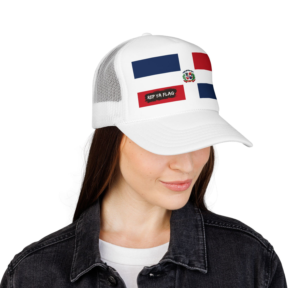 Dominican Republic Flag Foam Trucker Hat | Dominican Pride Snapback Cap | Rep Ya Flag - Rep Ya Flag