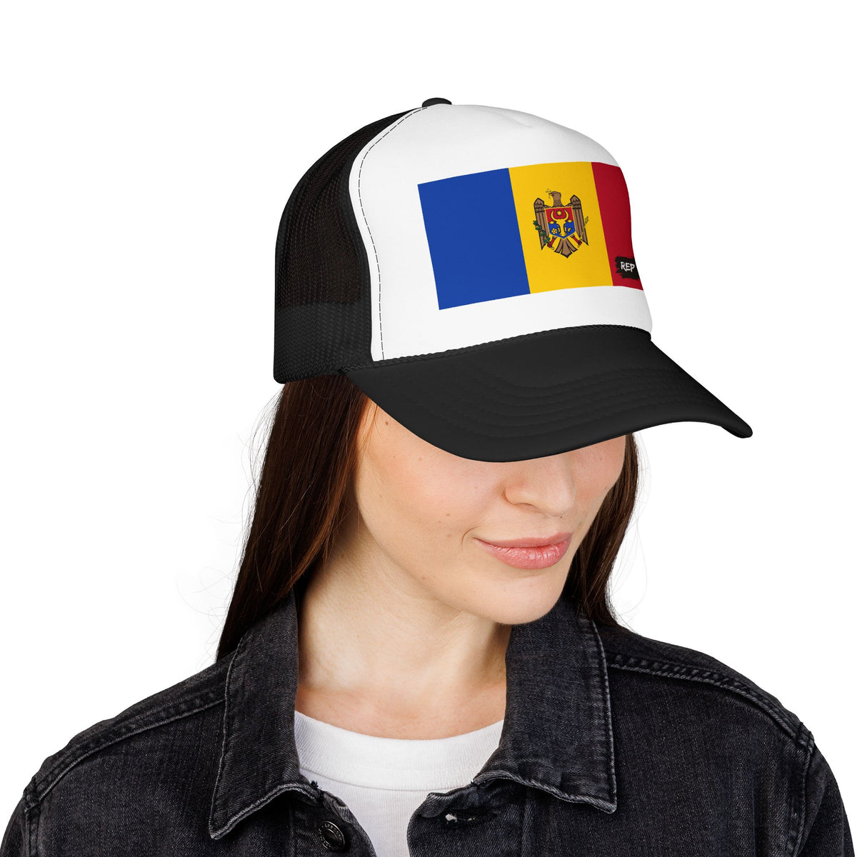 Moldova Flag Foam Trucker Hat | Moldova Pride Snapback Cap | Rep Ya Flag - Rep Ya Flag