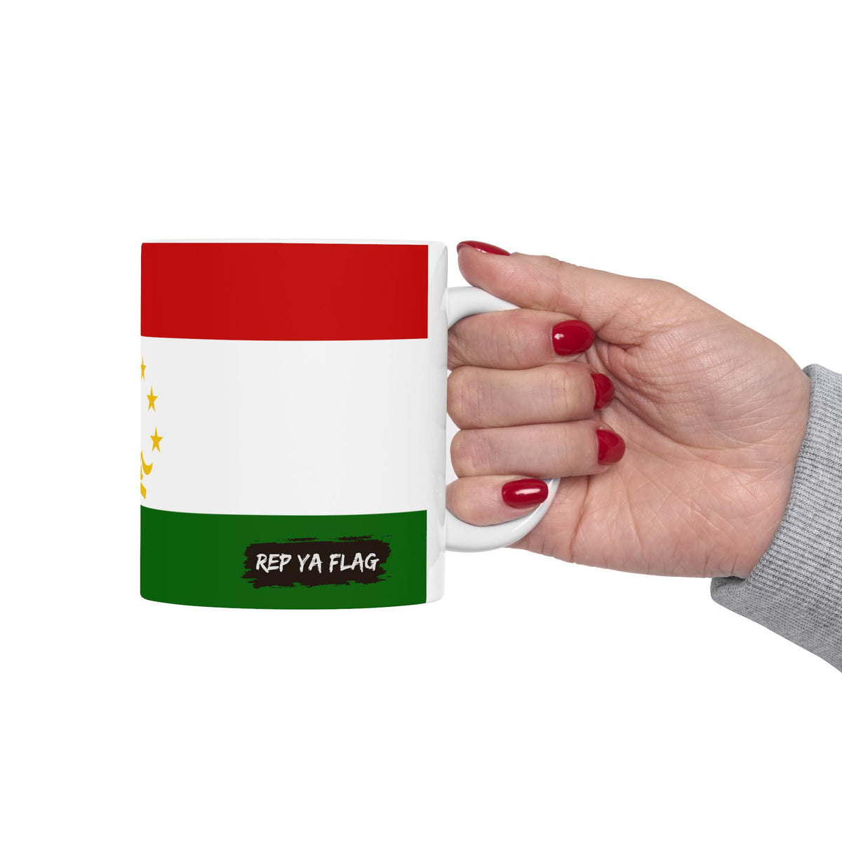 Tajikistan Flag Mug – 11oz & 15oz Ceramic Coffee Cup