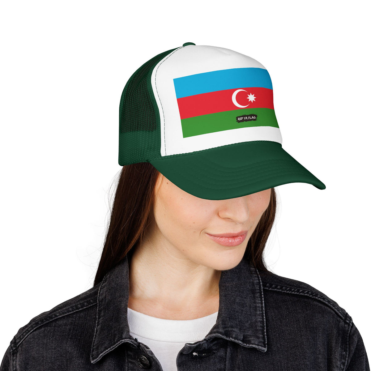 Azerbaijan Flag Foam Trucker Hat – Azerbaijani Pride Snapback