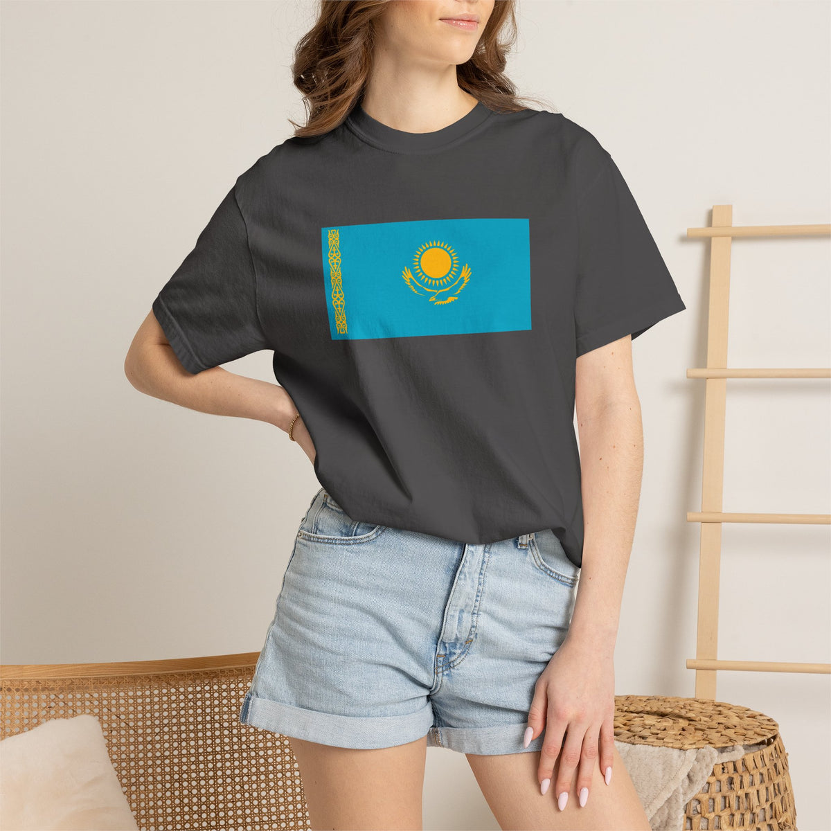 Kazakhstan Flag T Shirt | Kazakh Heritage Shirt S–4XL | Rep Ya Flag - Rep Ya Flag