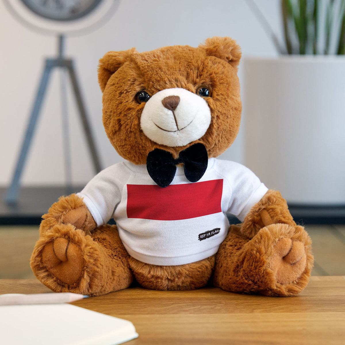 Rep Ya Flag Monaco Teddy Bear | Monaco Plush Gift | Monegasque Heritage Bear | Cultural Keepsake | Baby Gift Stuffed Animal - Rep Ya Flag