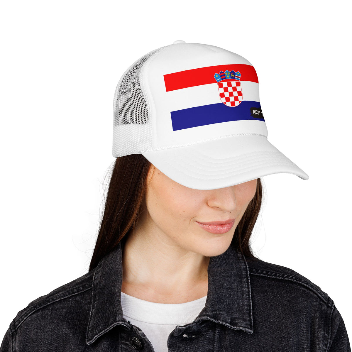 Croatia Flag Foam Trucker Hat | Croatian Pride Snapback Cap | Rep Ya Flag - Rep Ya Flag