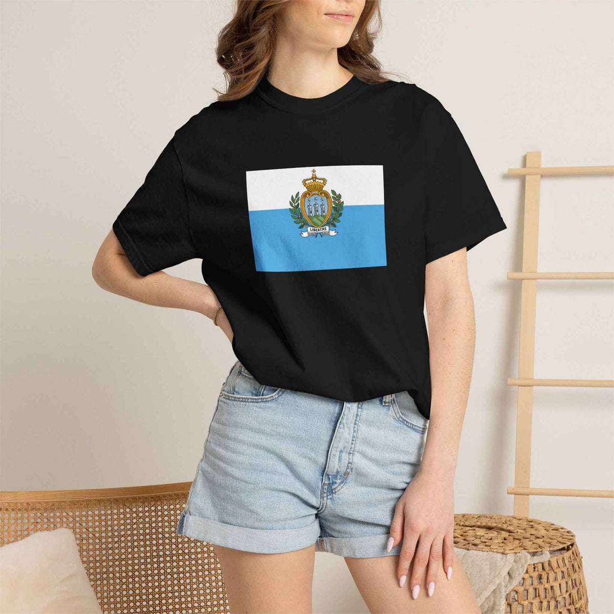 San Marino Flag T Shirt | Sammarinese Heritage Shirt S–4XL | Rep Ya Flag