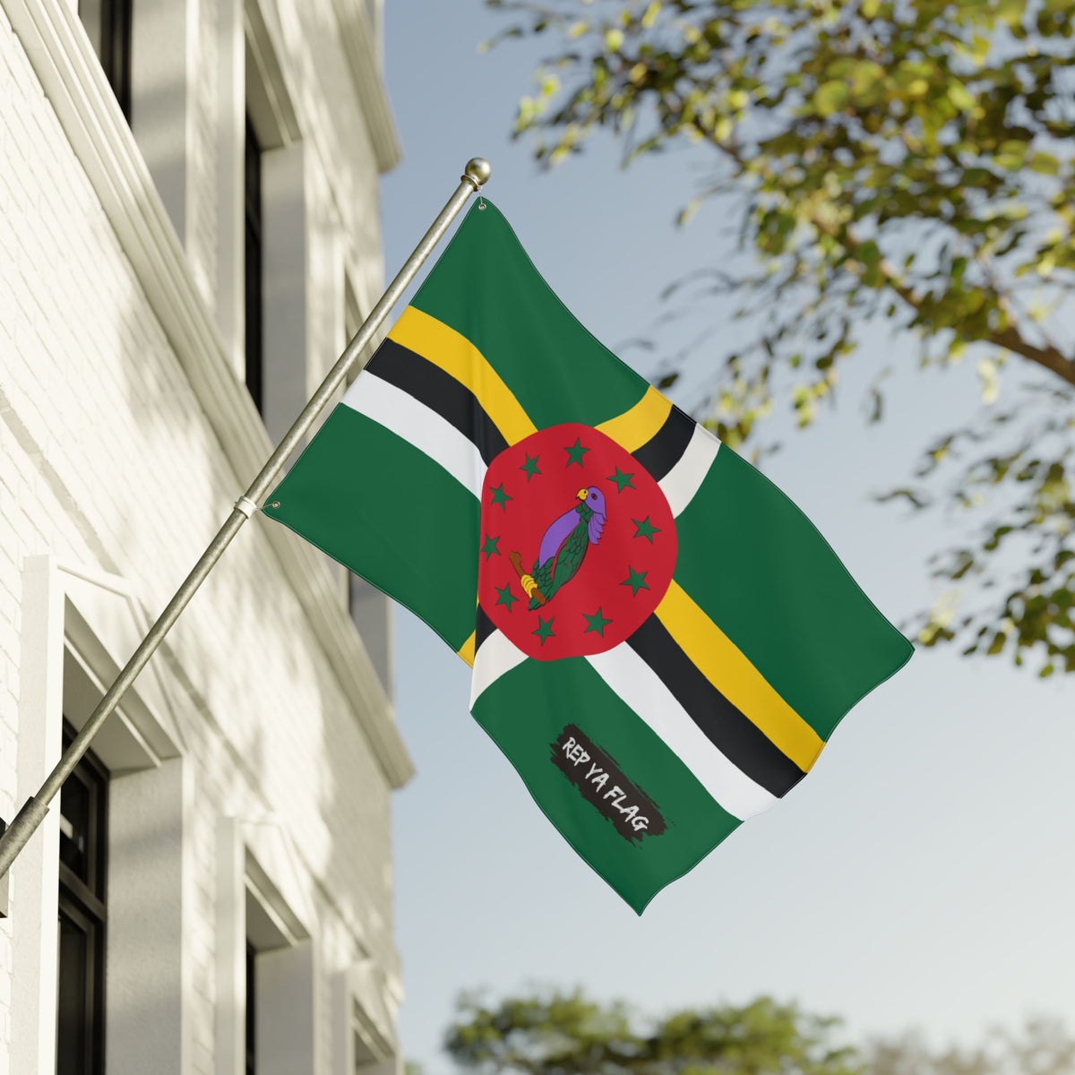 Dominica Flag Garden Banner | Double Sided Outdoor Flag | Rep Ya Flag - Rep Ya Flag