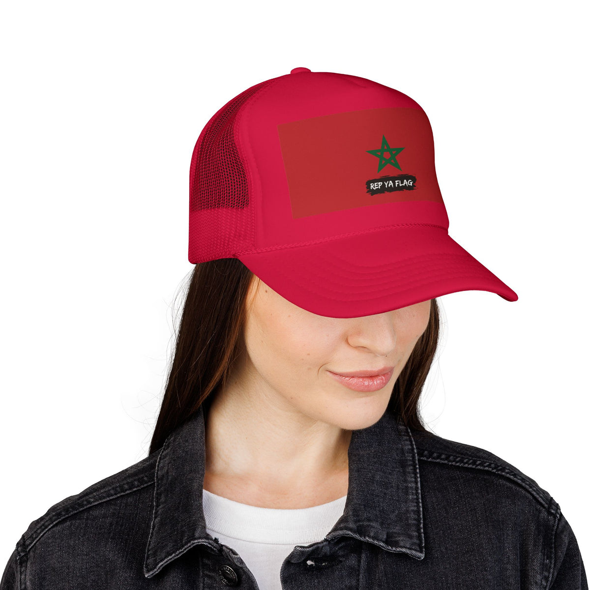 Morocco Flag Foam Trucker Hat | Moroccan Pride Snapback Cap | Rep Ya Flag - Rep Ya Flag