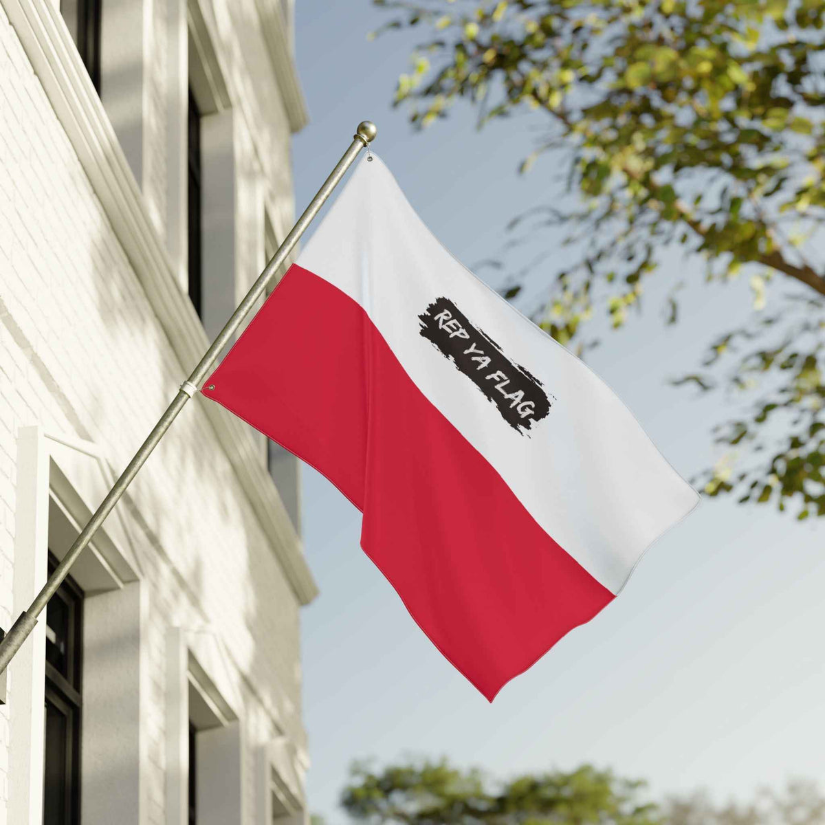 Poland Flag Garden Banner | Double Sided Outdoor Flag | Rep Ya Flag