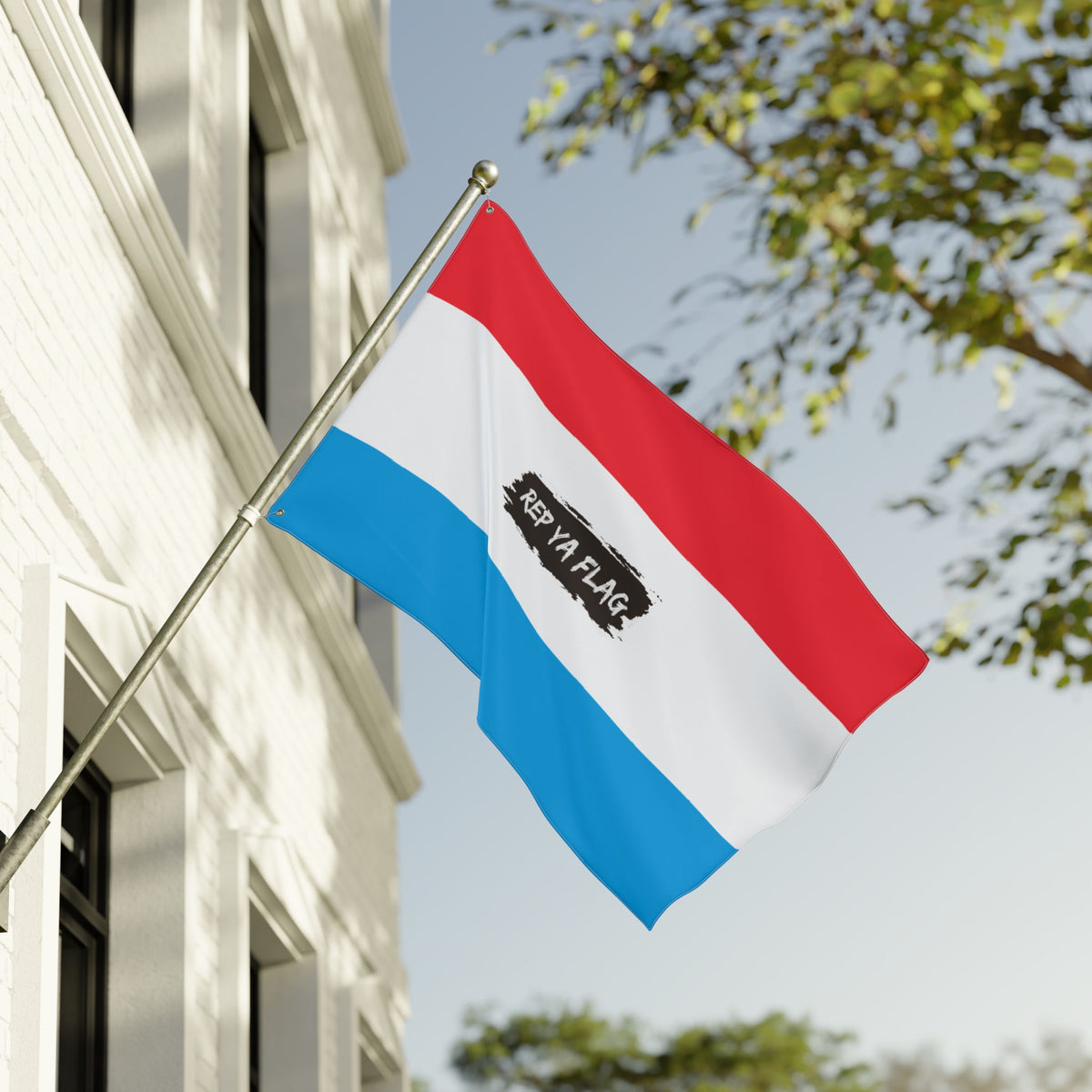 Luxembourg Flag Garden Banner | Double Sided Outdoor Flag | Rep Ya Flag - Rep Ya Flag