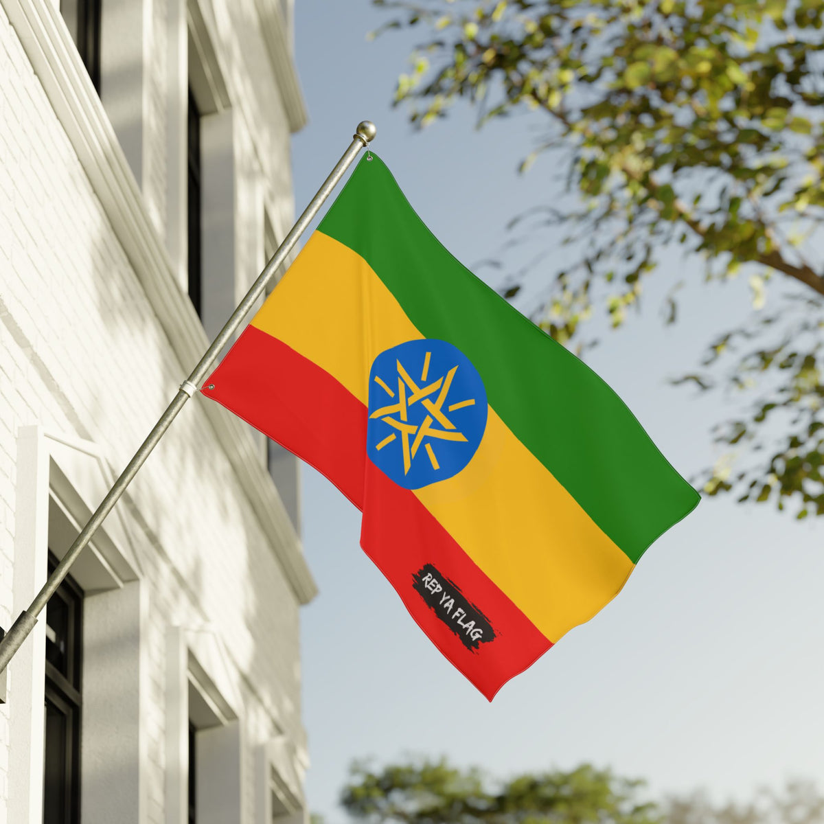 Ethiopia Flag Garden Banner | Double Sided Outdoor Flag | Rep Ya Flag - Rep Ya Flag