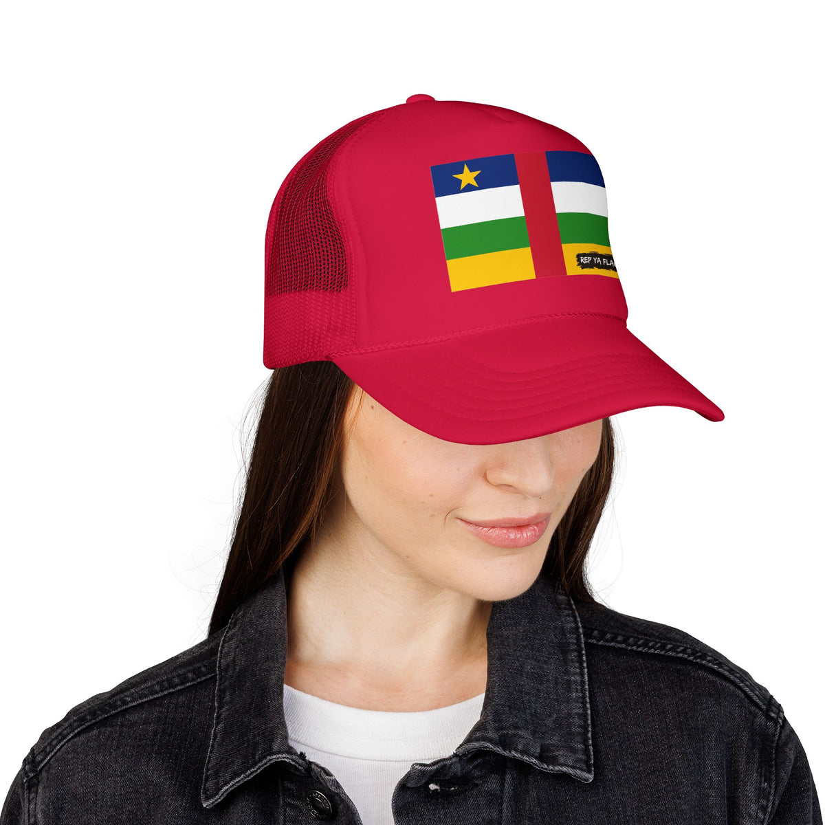 Central African Republic Flag Foam Trucker Hat | Central African Pride Snapback Cap | Rep Ya Flag - Rep Ya Flag