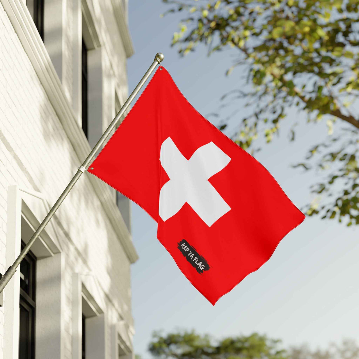 Switzerland Flag Garden Banner | Double-Sided Outdoor Flag | Rep Ya Flag