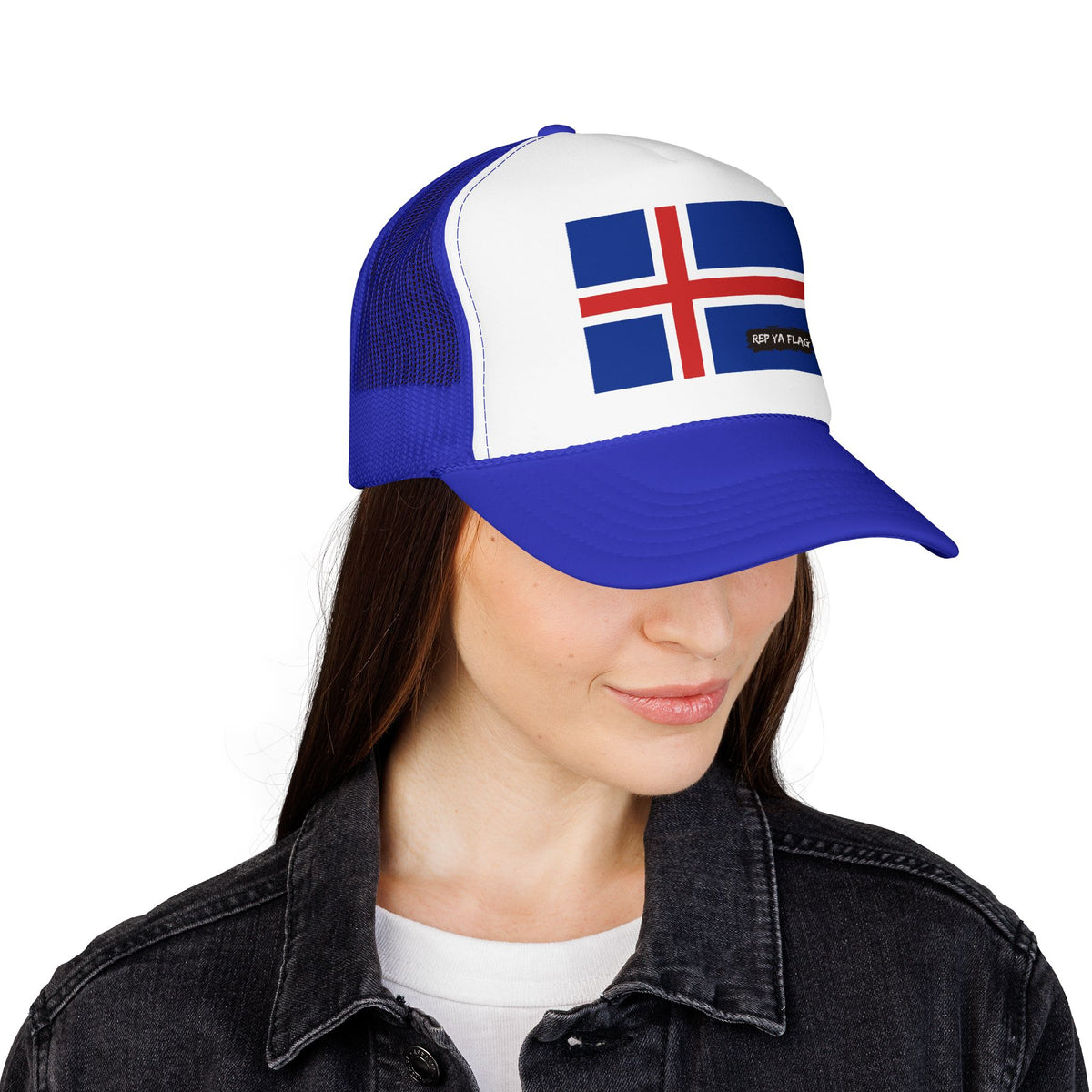 Iceland Flag Foam Trucker Hat | Iceland Pride Snapback Cap | Rep Ya Flag - Rep Ya Flag