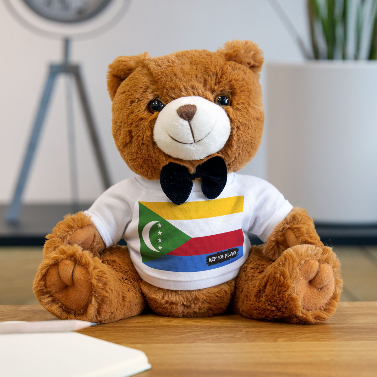 Comoros Flag Teddy Bear | Comorian Heritage Plush Gift | Rep Ya Flag - Rep Ya Flag