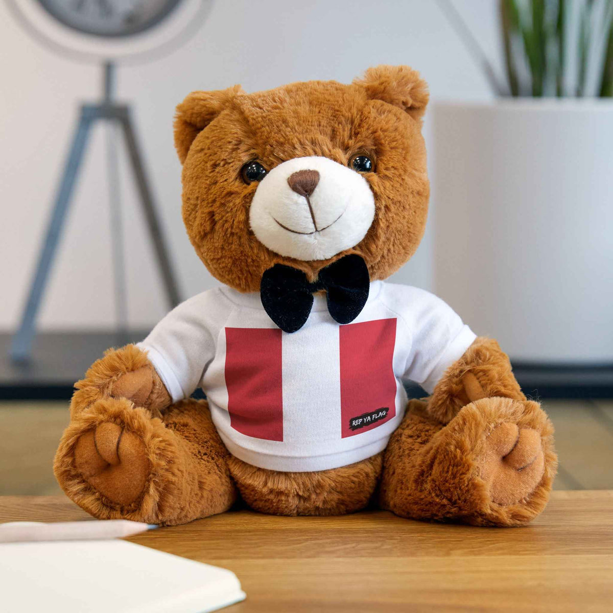 Peru Flag Teddy Bear | Peruvian Heritage Plush Gift | Rep Ya Flag