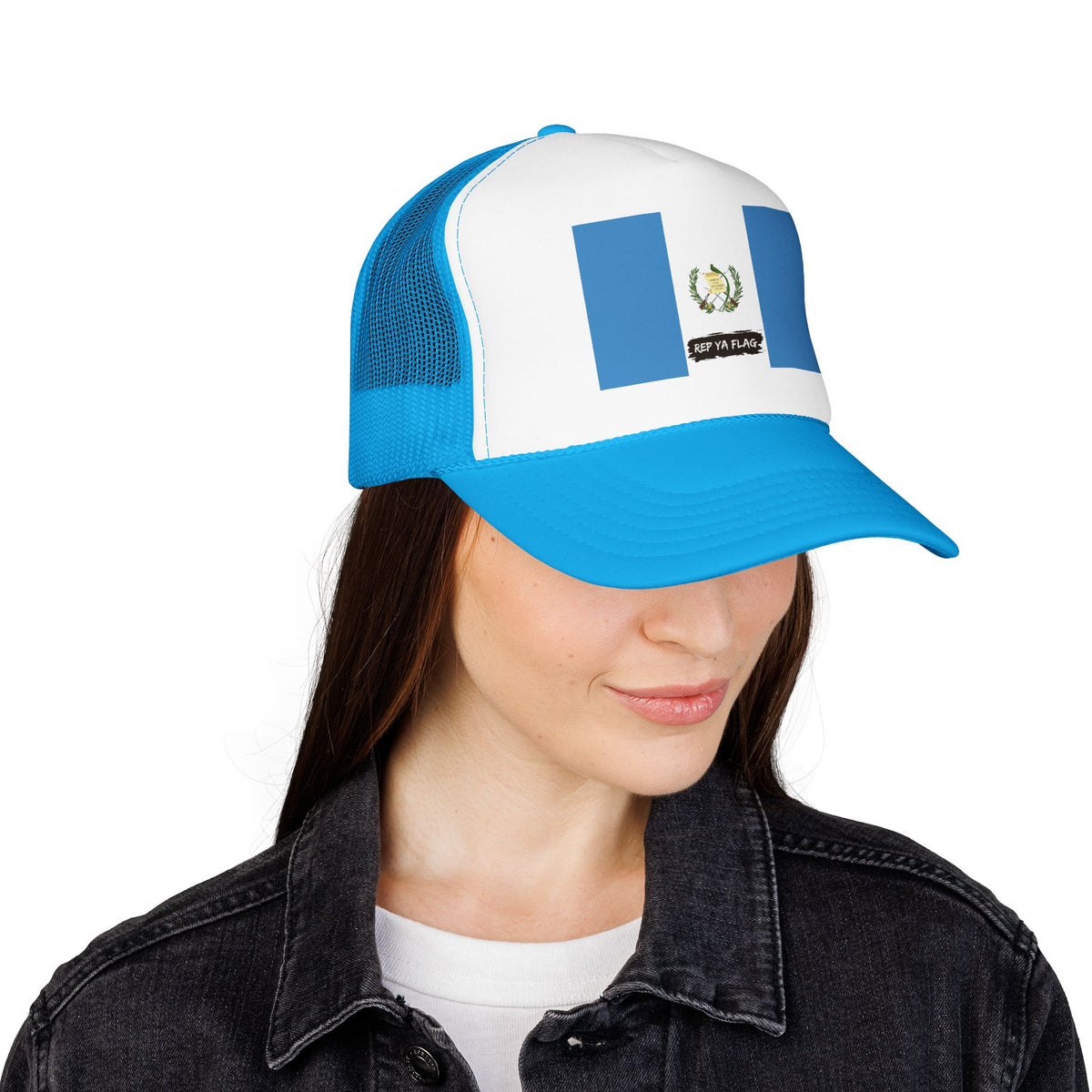 Guatemala Flag Foam Trucker Hat | Guatemalan Pride Snapback Cap | Rep Ya Flag - Rep Ya Flag