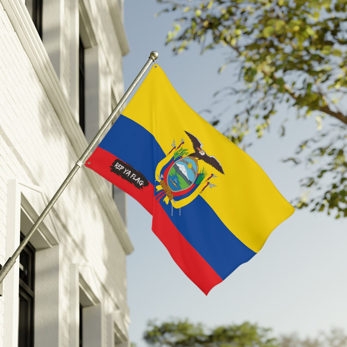 Ecuador Flag Garden Banner | Double Sided Outdoor Flag | Rep Ya Flag - Rep Ya Flag
