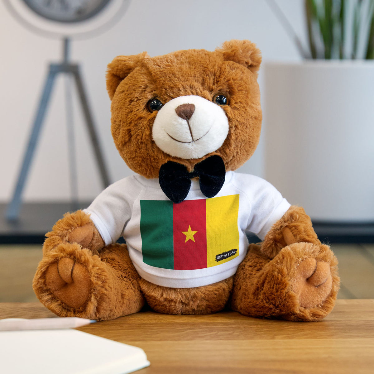 Cameroon Flag Teddy Bear | Cameroonian Heritage Plush Gift | Rep Ya Flag - Rep Ya Flag