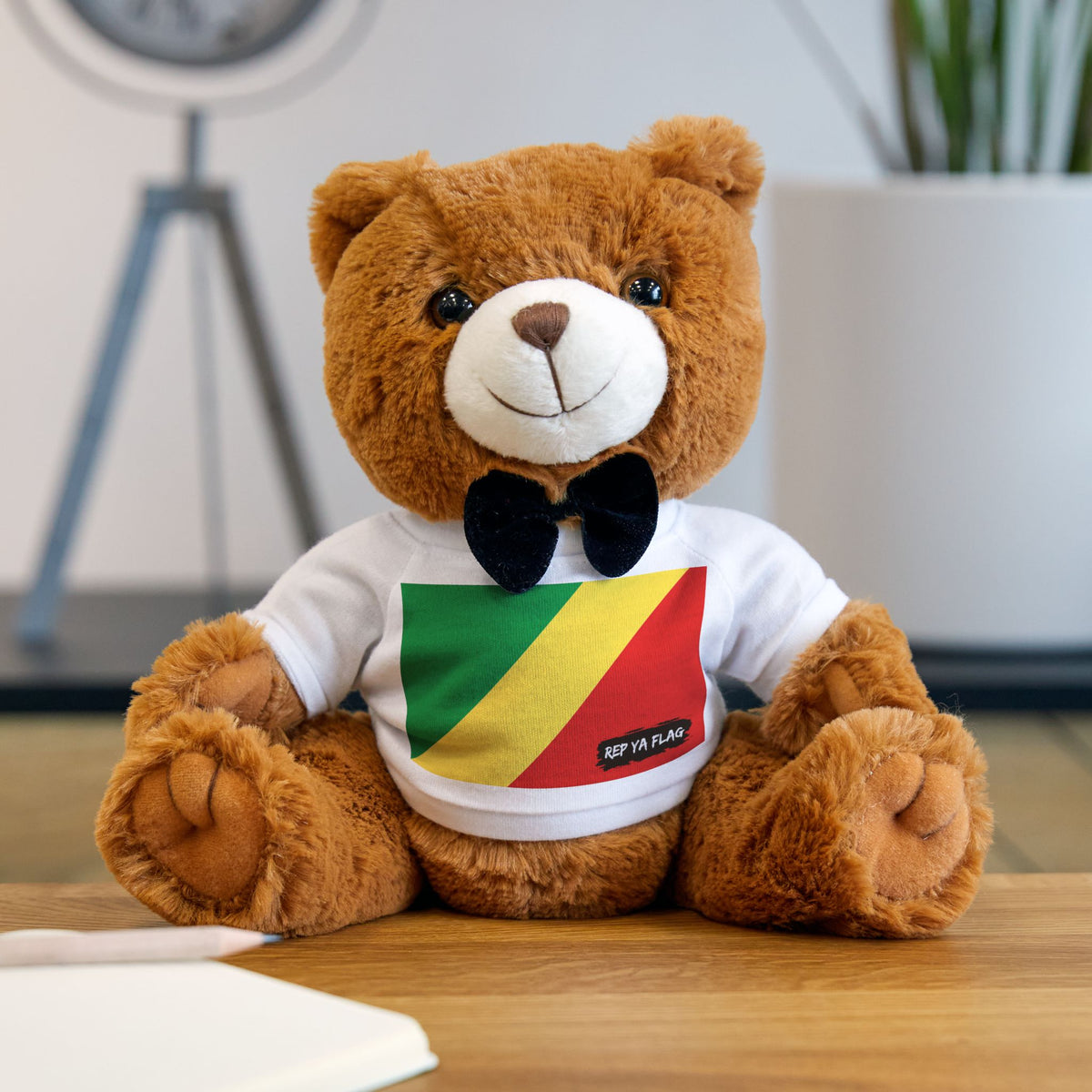 Republic of the Congo Flag Teddy Bear | Congolese Heritage Plush Gift | Rep Ya Flag - Rep Ya Flag