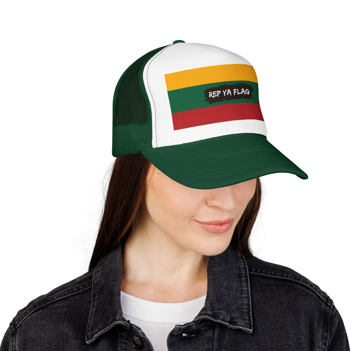 Lithuania Flag Foam Trucker Hat | Lithuanian Pride Snapback Cap | Rep Ya Flag - Rep Ya Flag