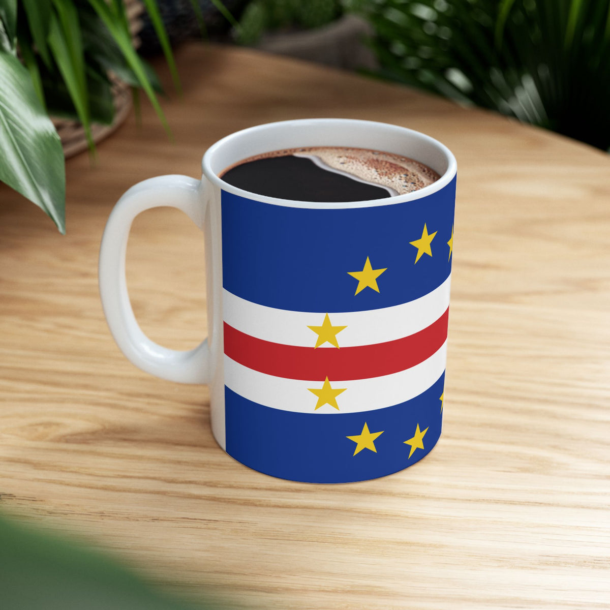 Cabo Verde Flag Coffee Tea Mug 11oz 15oz | Rep Ya Flag Ceramic Mug - Rep Ya Flag