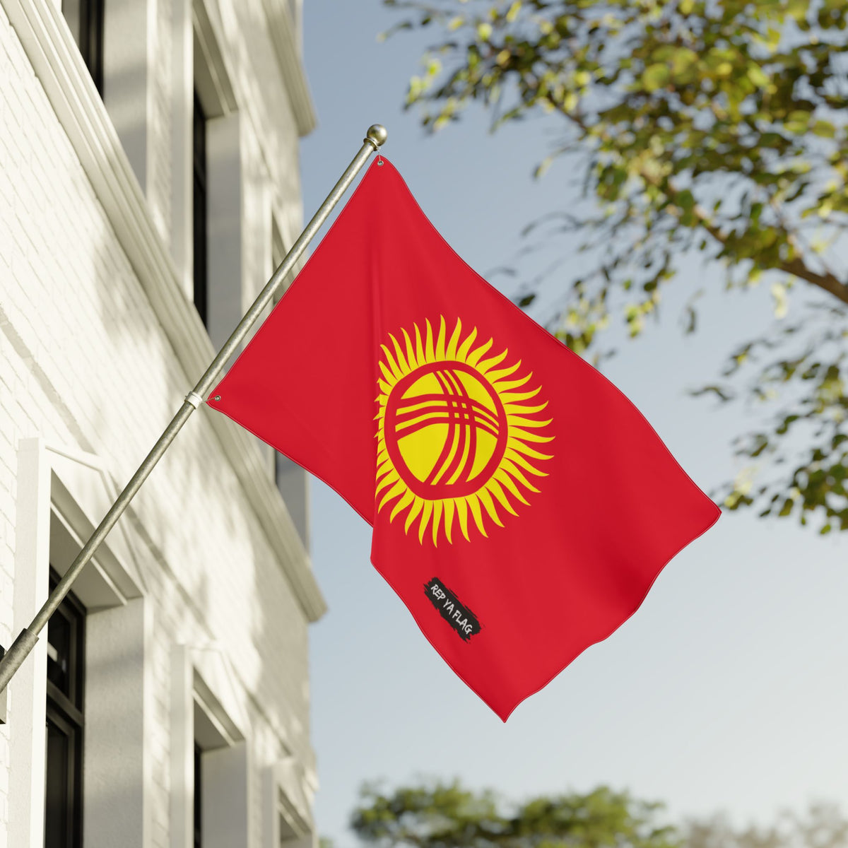 Kyrgyzstan Flag Garden Banner | Double Sided Outdoor Flag | Rep Ya Flag - Rep Ya Flag