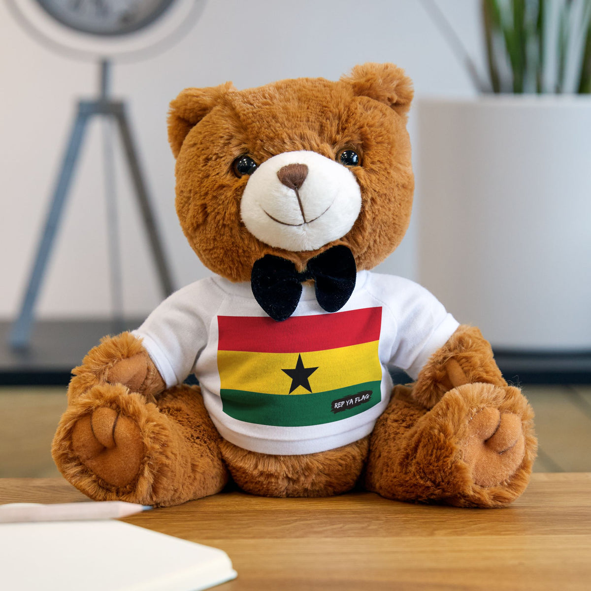 Ghana Flag Teddy Bear | Ghanaian Heritage Plush Gift | Rep Ya Flag - Rep Ya Flag