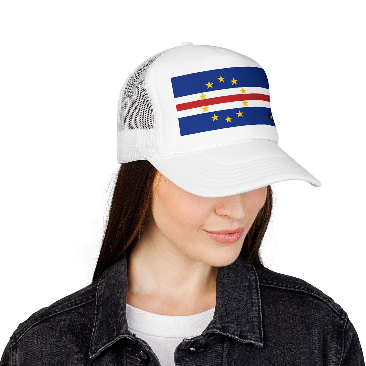 Cabo Verde Flag Foam Trucker Hat | Cape Verde Pride Snapback Cap | Rep Ya Flag - Rep Ya Flag