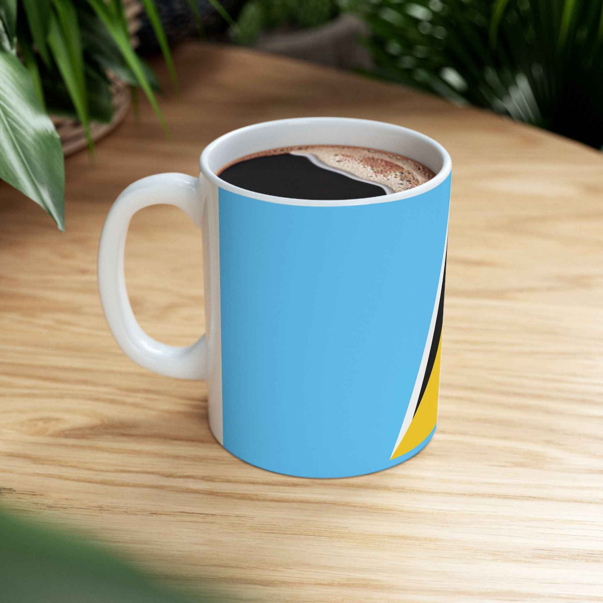 Saint Lucia Flag Coffee Tea Mug 11oz 15oz | Rep Ya Flag Ceramic Mug