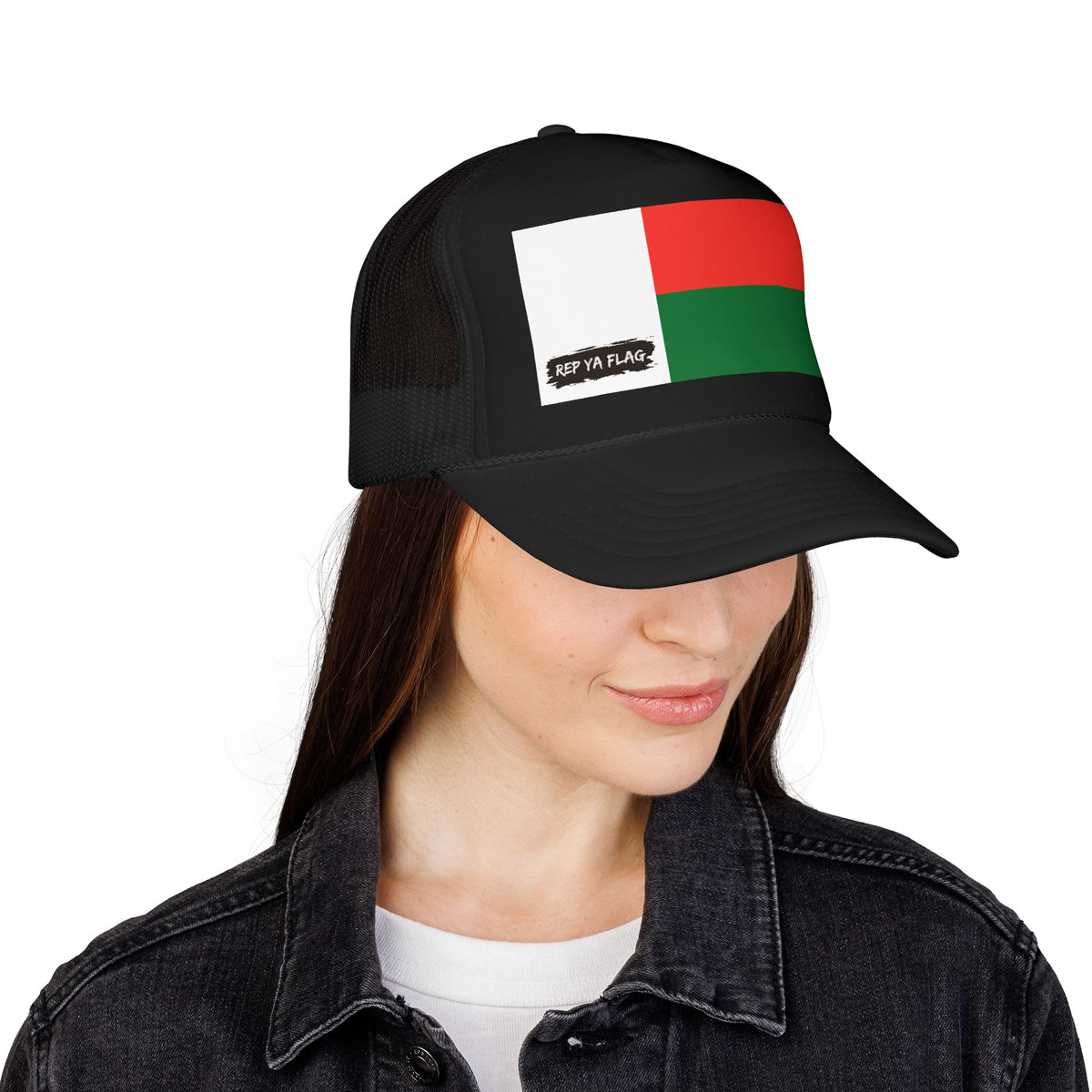 Madagascar Flag Foam Trucker Hat | Malagasy Pride Snapback Cap | Rep Ya Flag - Rep Ya Flag