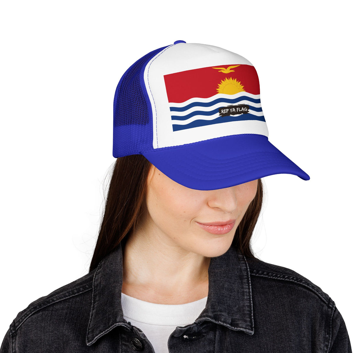 Kiribati Flag Foam Trucker Hat | Kiribati Pride Snapback Cap | Rep Ya Flag - Rep Ya Flag