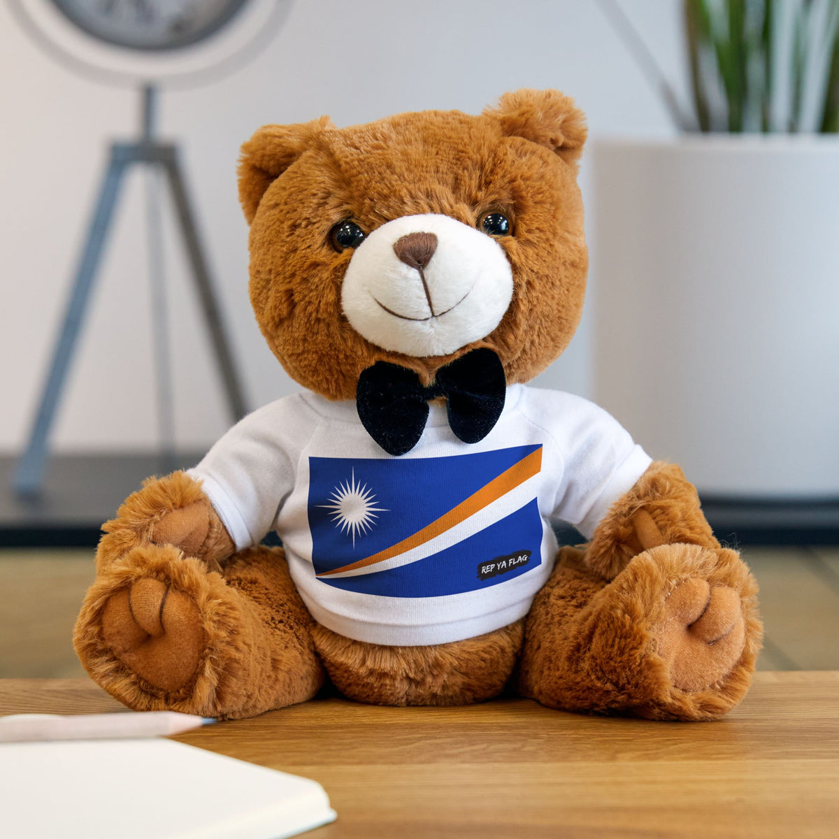 Marshall Islands Flag Teddy Bear | Marshallese Heritage Plush Gift | Cultural Keepsake | Baby Gift Stuffed Animal - Rep Ya Flag