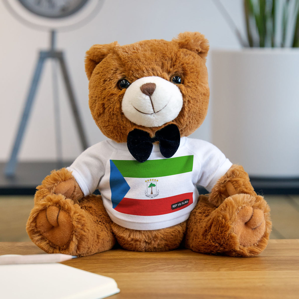 Equatorial Guinea Flag Teddy Bear | Equatoguinean Heritage Plush Gift | Rep Ya Flag - Rep Ya Flag