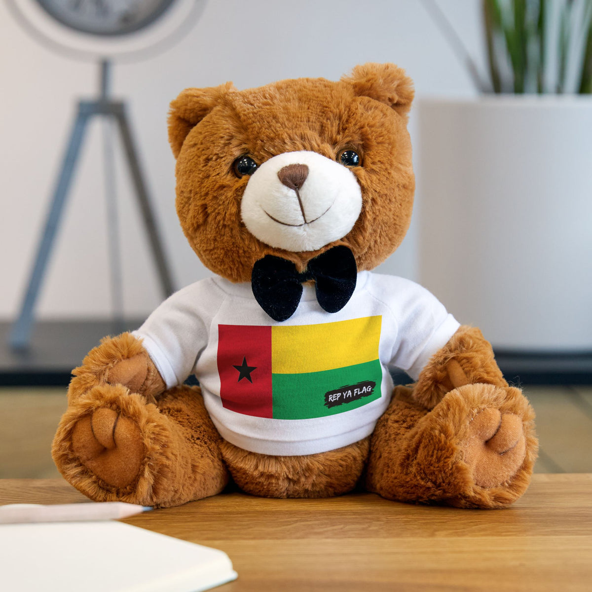 Guinea-Bissau Flag Teddy Bear | Bissau-Guinean Heritage Plush Gift | Rep Ya Flag - Rep Ya Flag