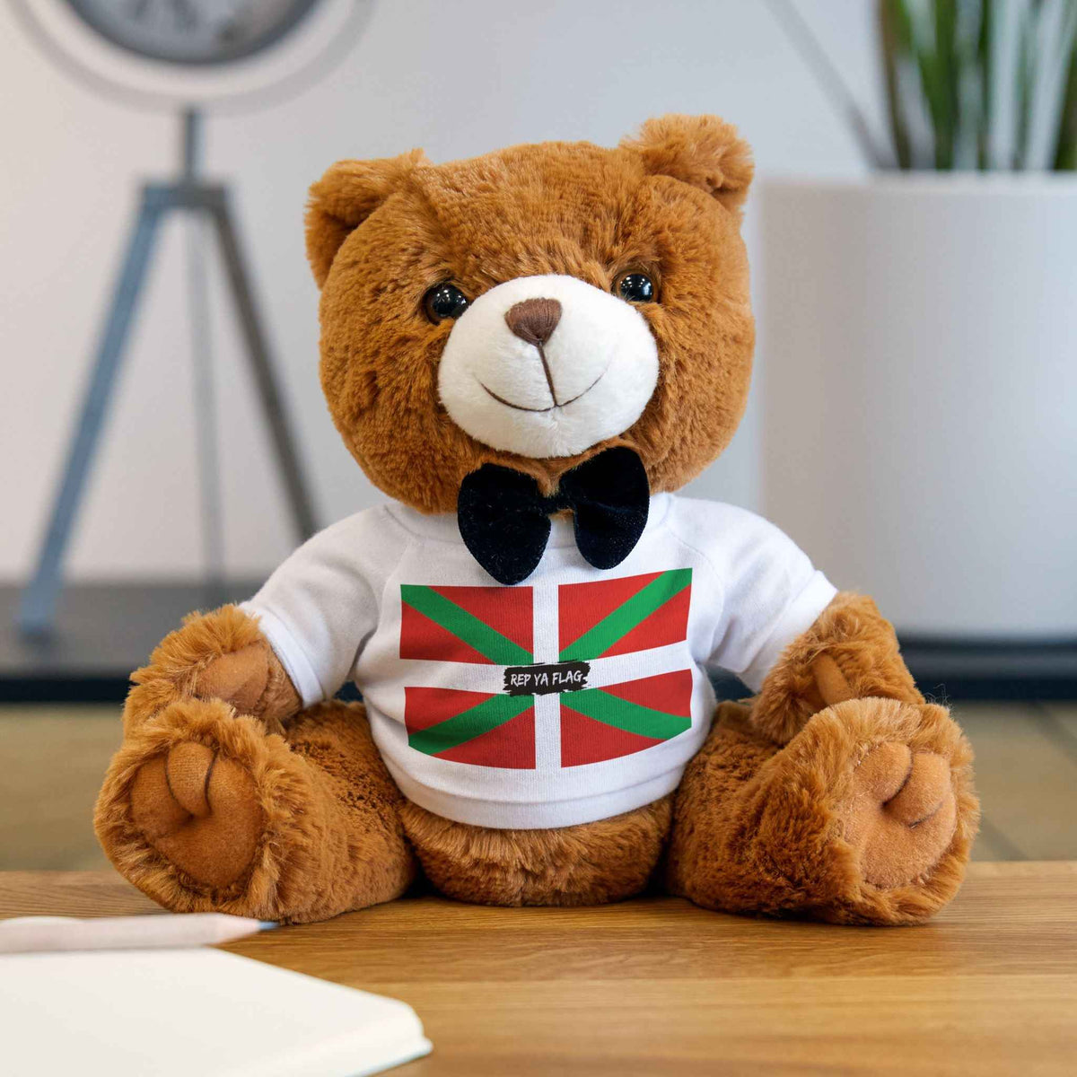 Basque Flag Teddy Bear | Basque Heritage Plush Keepsake | Rep Ya Flag