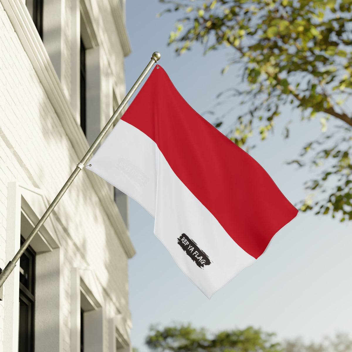 Monaco Flag Garden Banner | Double Sided Outdoor Flag | Rep Ya Flag - Rep Ya Flag