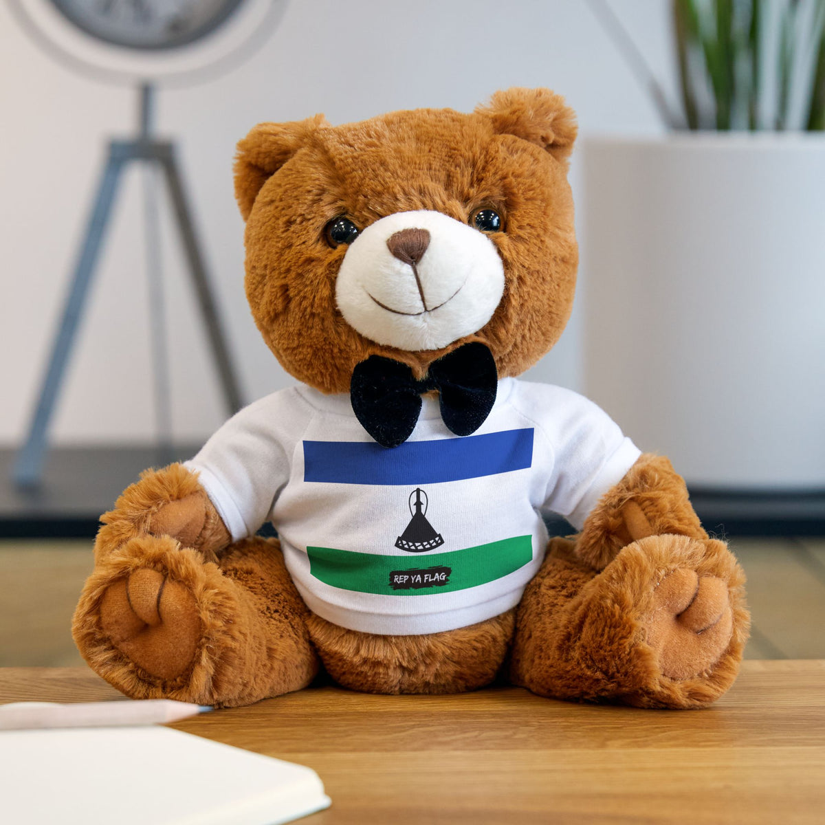 Lesotho Flag Teddy Bear | Basotho Heritage Plush Gift | Rep Ya Flag - Rep Ya Flag