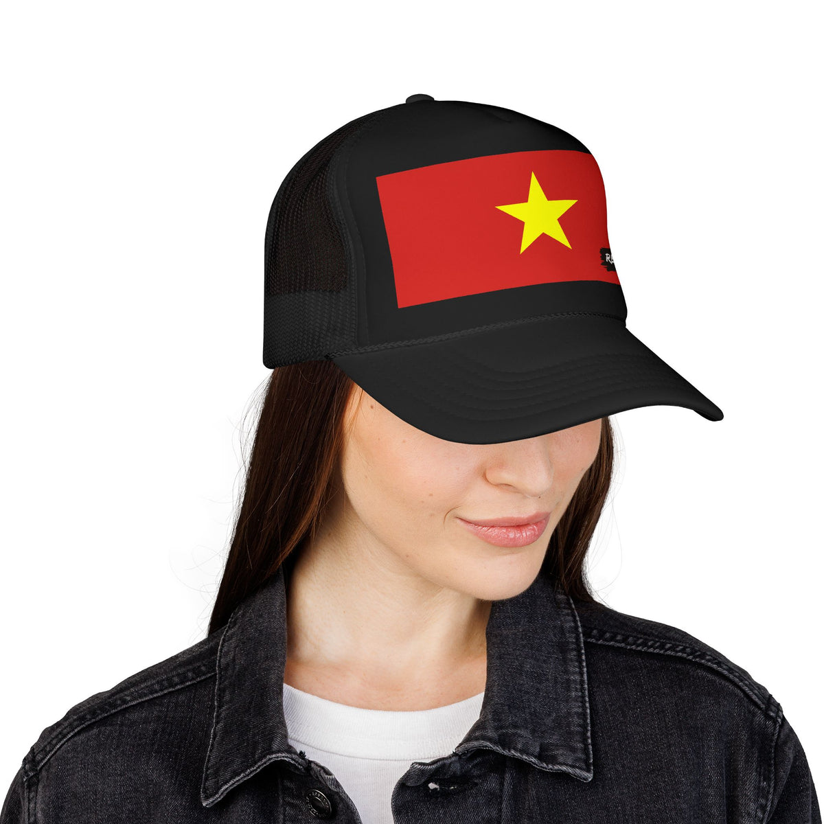 Vietnam Flag Foam Trucker Hat – Mesh Snapback Cap