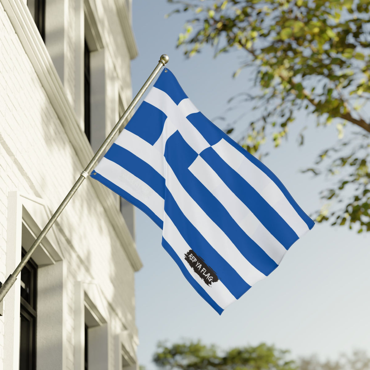 Greece Flag Garden Banner | Double Sided Outdoor Flag | Rep Ya Flag - Rep Ya Flag